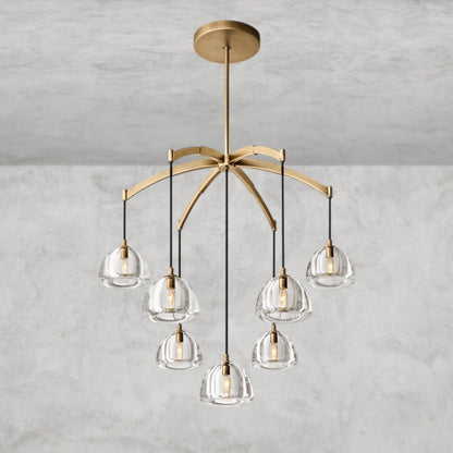 36" / Brass Hemisphere Round Chandelier 36", 48", 60"