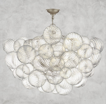 Tera Round Glass Semi-Flush Mount 24", 29", 33", 38"