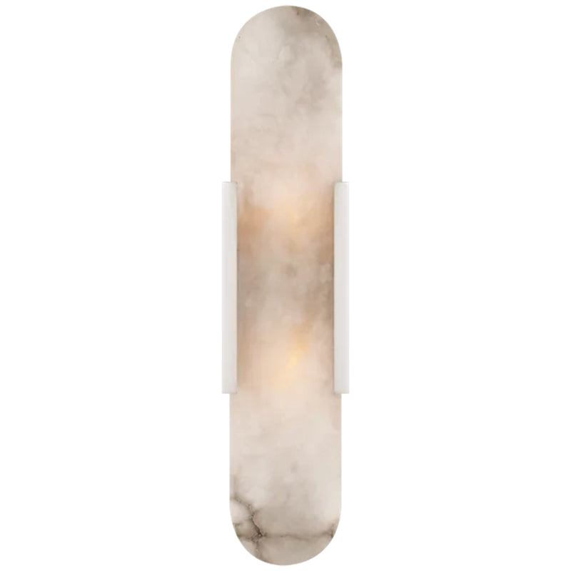 Kevin Koltin Melange Elongated Alabaster Wall Sconce Kevinstudiolives Polished Nickel H 20''