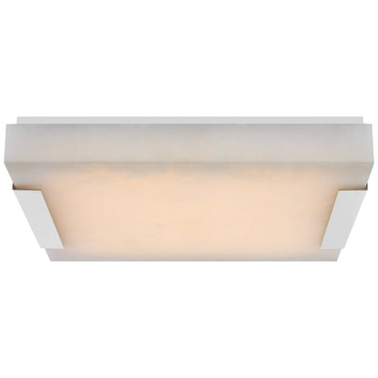 Alabaster Square Flush Mount Wall Sconce Lamp 3"H