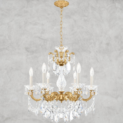 Heirloom Gold / Clear Heritage Crystal La Scala Chandelier 23"