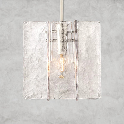 Nickle Lattice Clear Glass Pendant