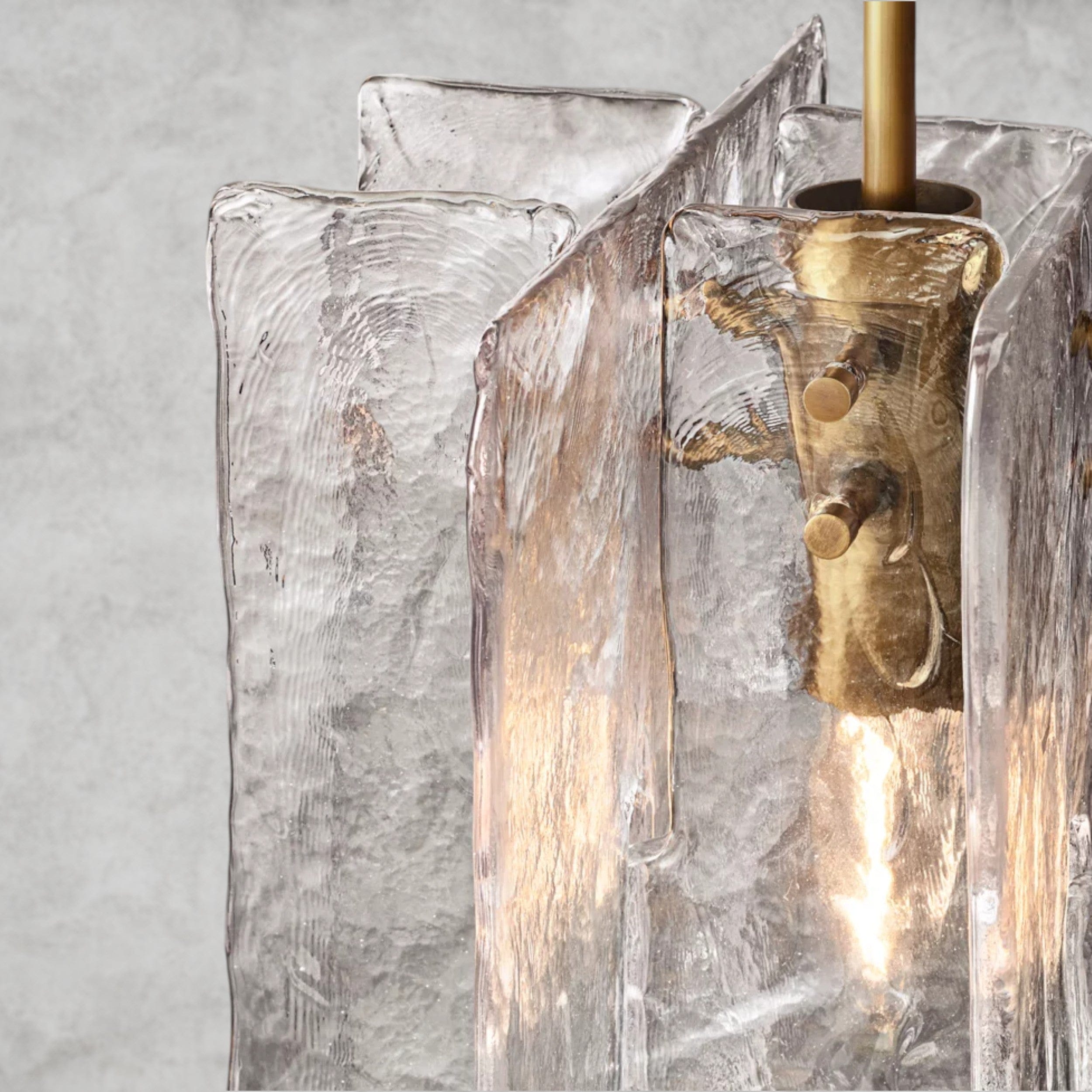 Lattice Clear Glass Pendant