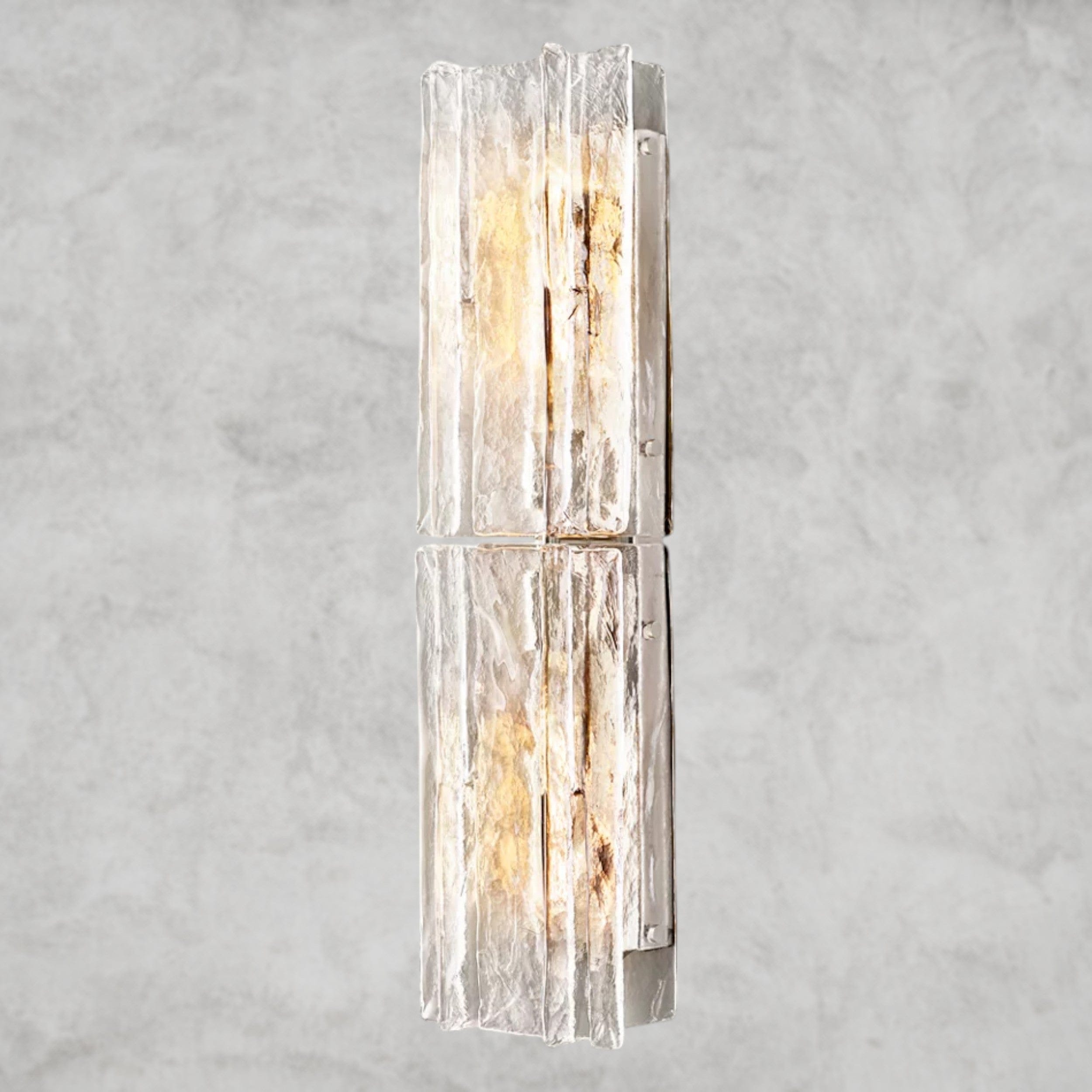 30" / Nickle Lattice Clear Glass Sconce 15", 30"
