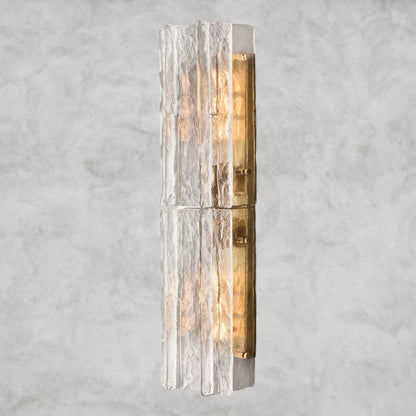 30" / Brass Lattice Clear Glass Sconce 15", 30"