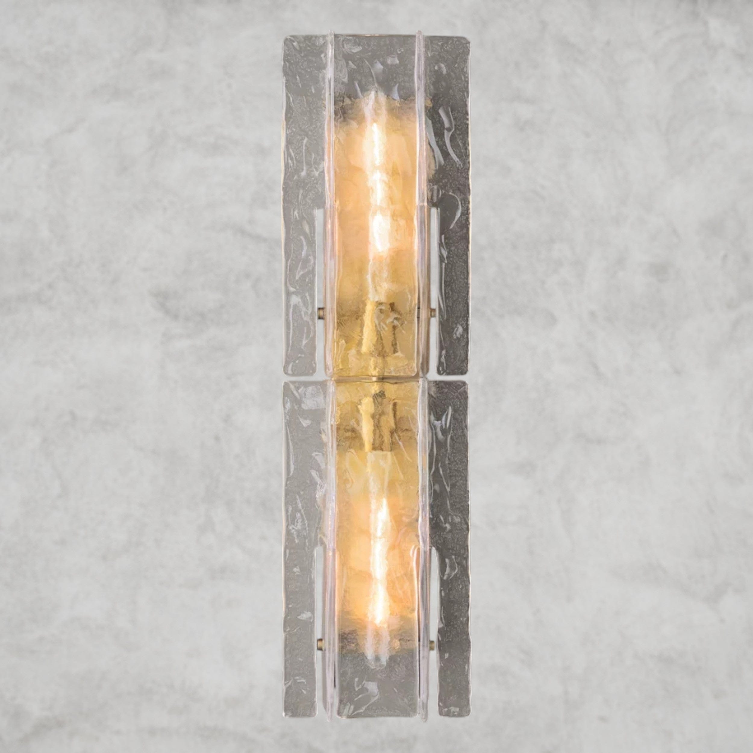 Lattice Clear Glass Sconce 15", 30"