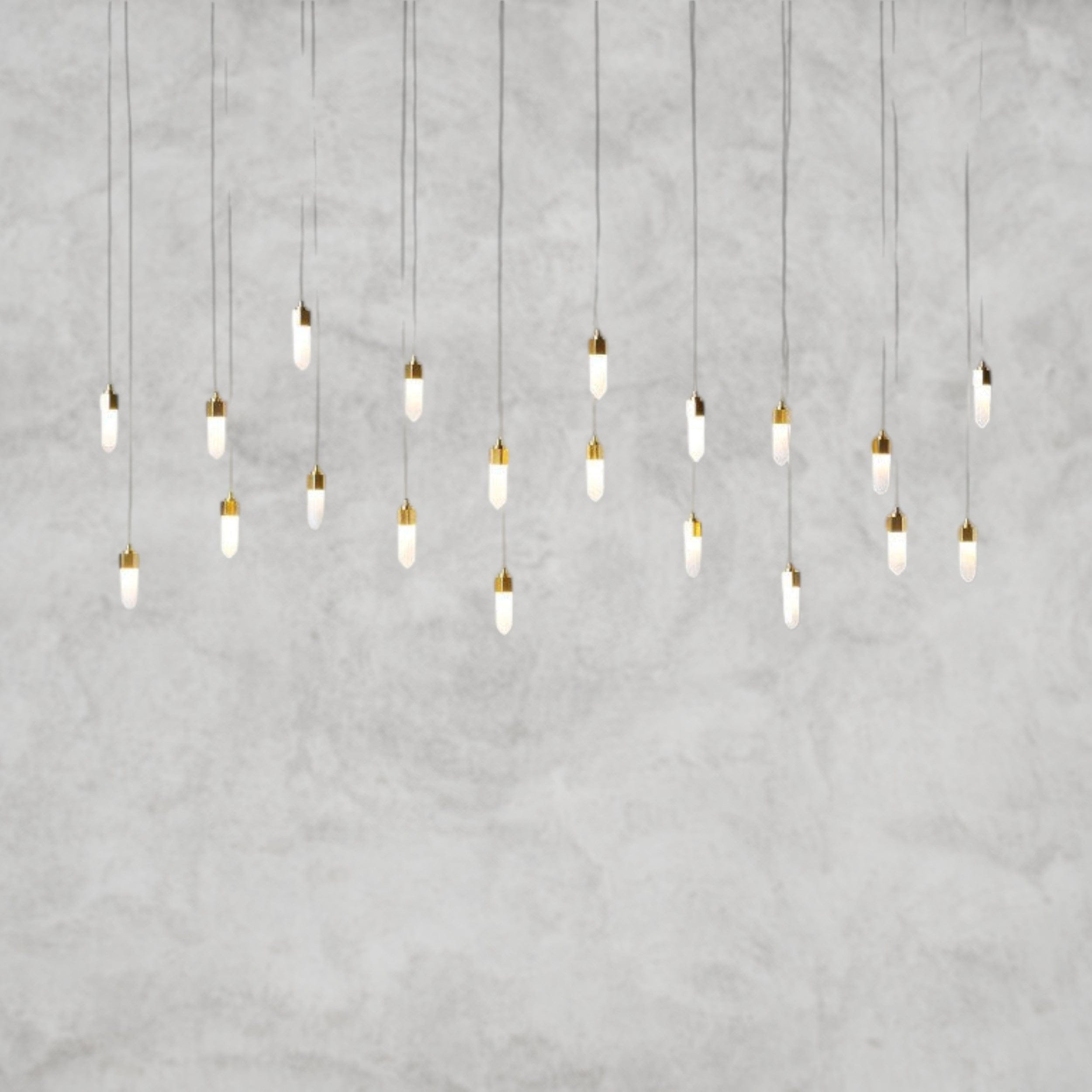 53.75" Hx 60" W x 20.75" D Leo Chandelier-20 Drop Rectangle