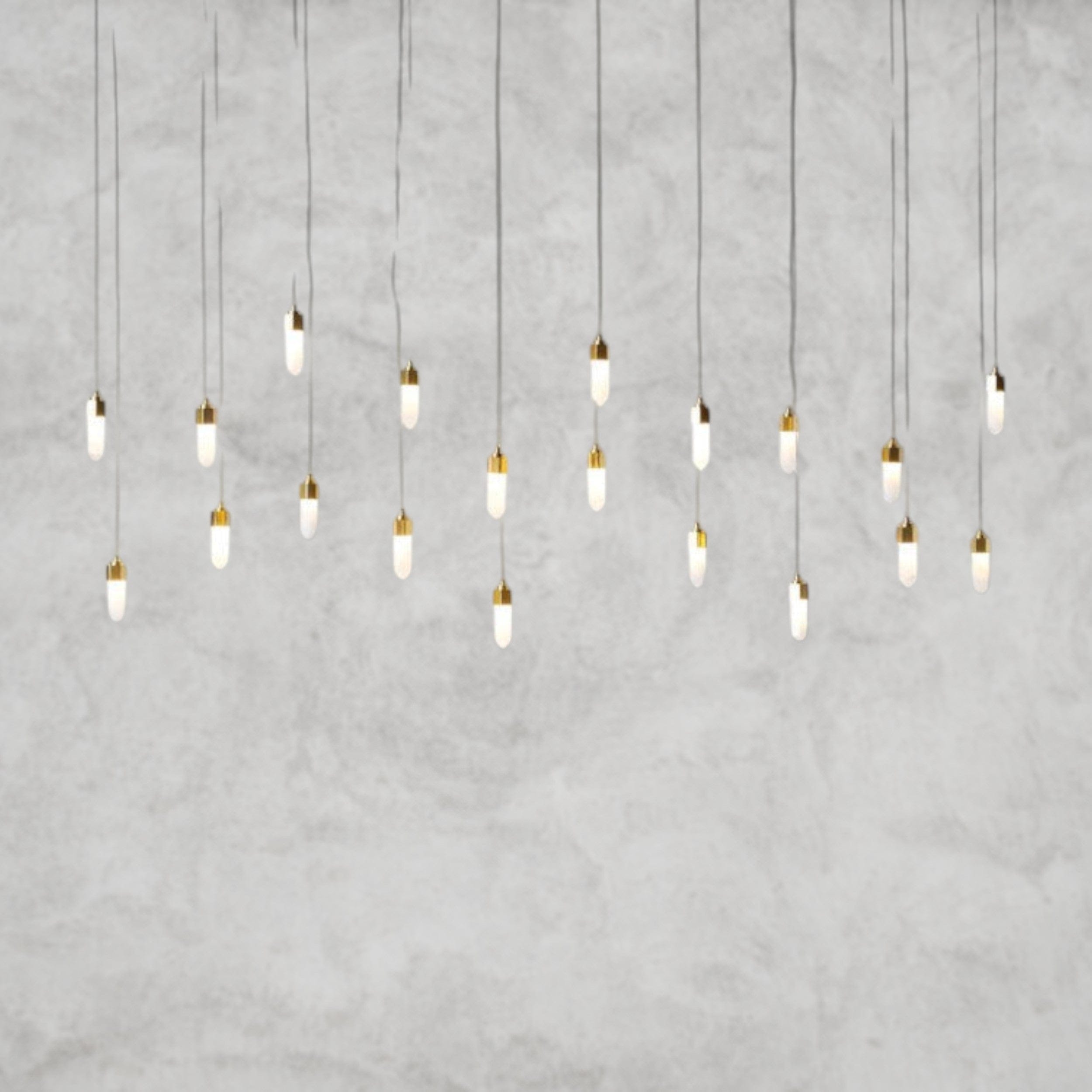 125" H x 60" Wx20.75" D Leo Chandelier-20 Drop Rectangle