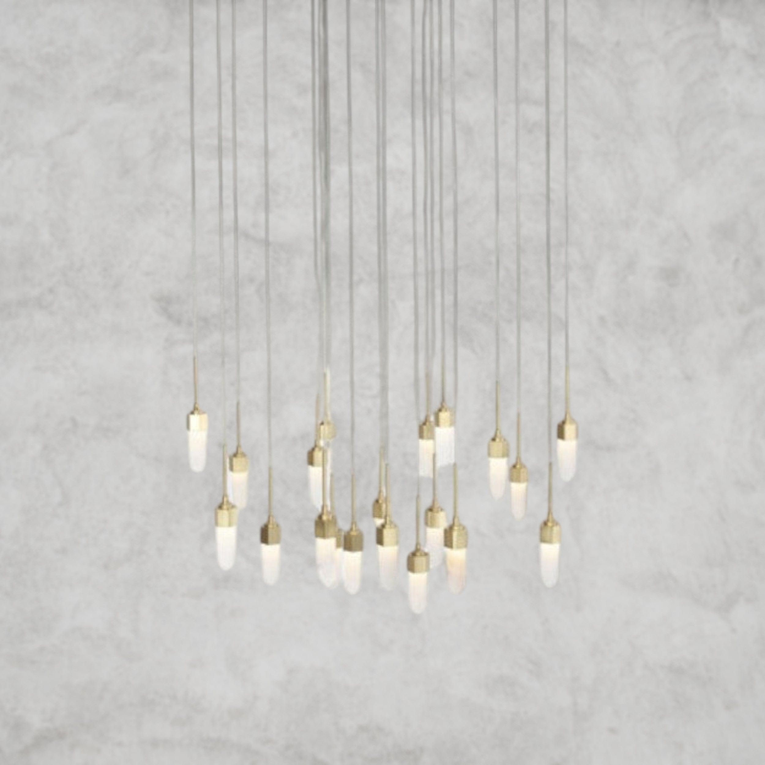 125"H x25.75" Wx25.75"D Leo Chandelier-20 Drop Round