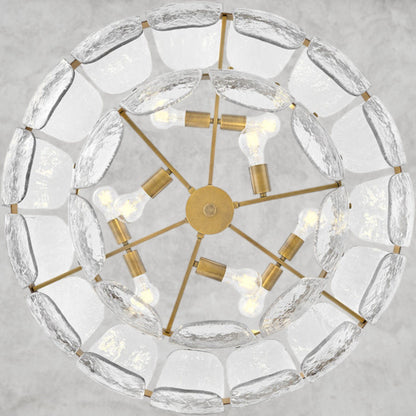 Lillia 9 - Light Steel Dimmable Chandelier