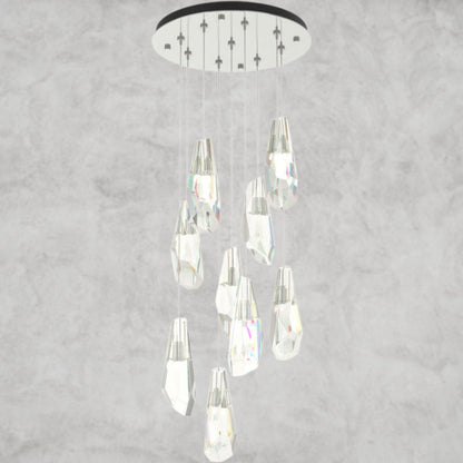 9 Light / Niclel Luma Round Chandelier