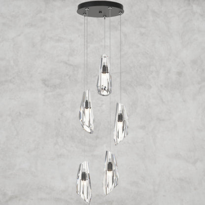 5 Light / Black Luma Round Chandelier