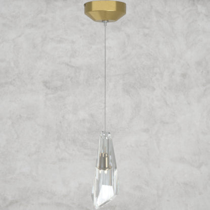 1 Light / Brass Luma Round Chandelier