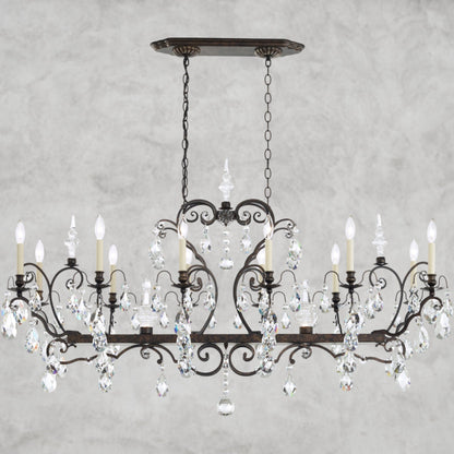 Heirloom Bronze / Clear Heritage Crystal Lustre en cristal Renaissance 56"