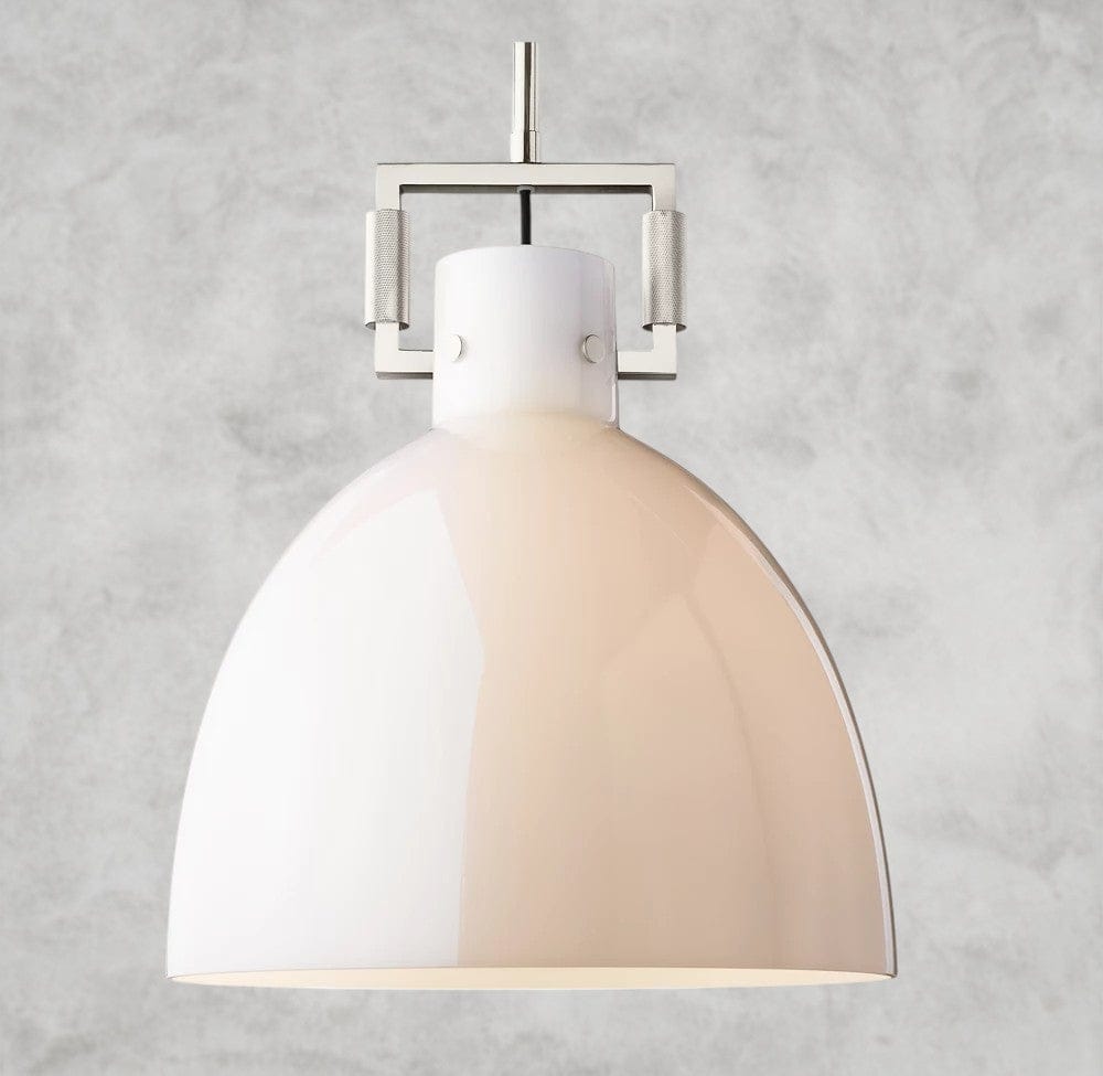 MACHINIST MILK GLASS CLOCHE PENDANT 10", 14", 18"