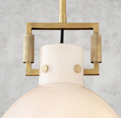 MACHINIST MILK GLASS CLOCHE PENDANT 10", 14", 18"