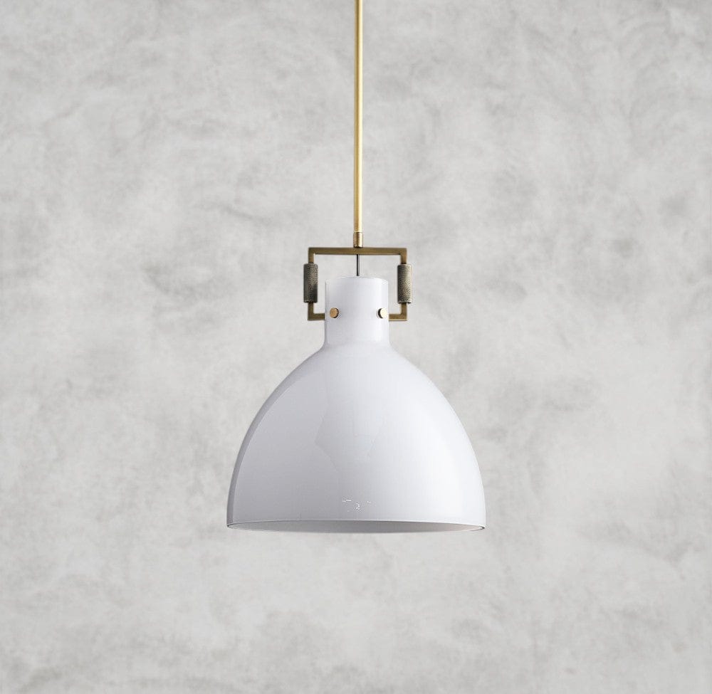 MACHINIST MILK GLASS CLOCHE PENDANT 10", 14", 18"