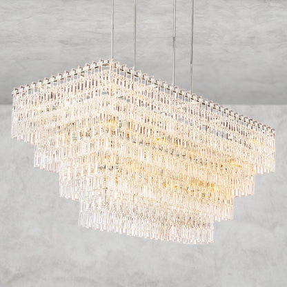 Marignan Tiered Rectangular Chandelier 60", 72"