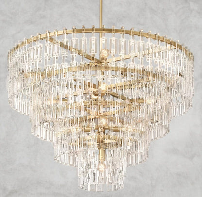 48" / Brass Marignan Tiered Round Chandelier 36", 48", 60"