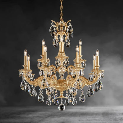Milano 12-light Crystal Chandelier 32"