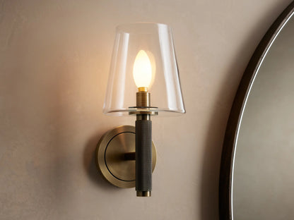 Brass / Clear Monroe Sconce