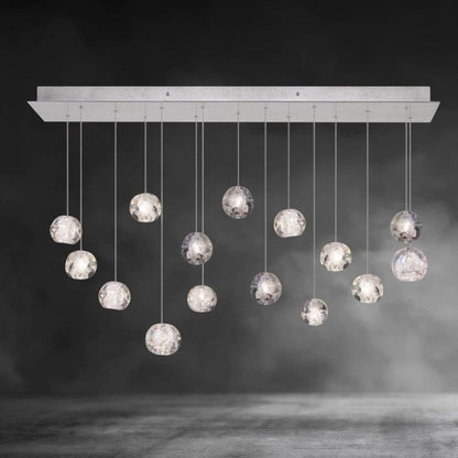 15 - Light / Nickel Natural Inspirations 15 - Light Long Chandelier