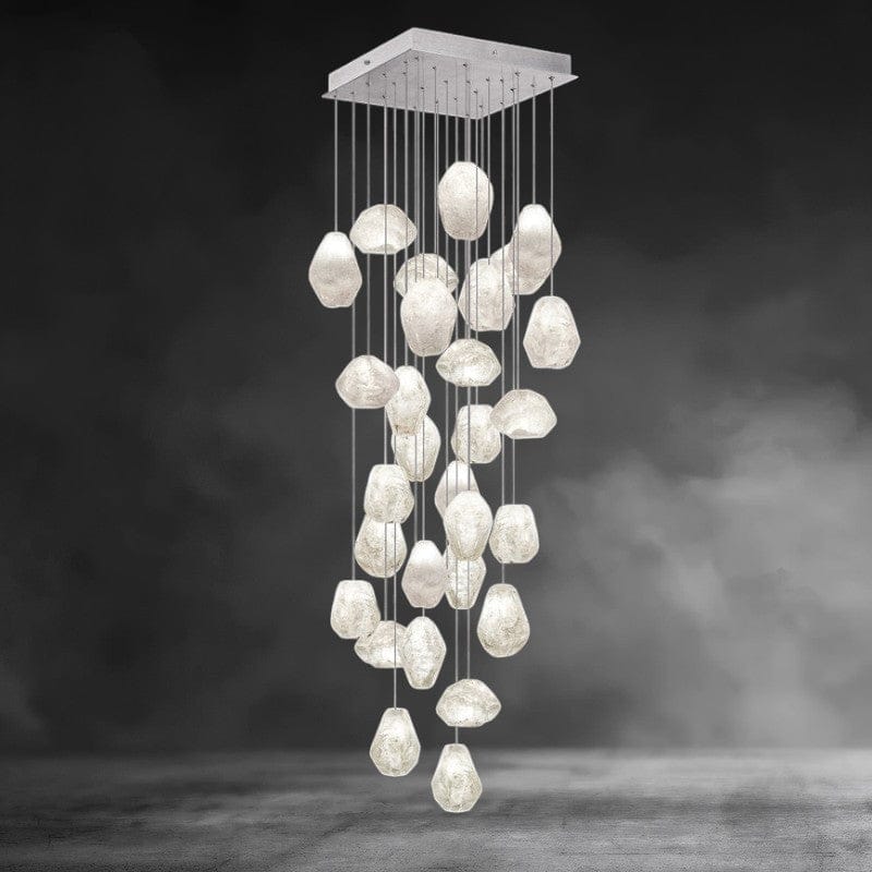 Silver / Natural Quartz Natural Inspirations 30-Light Chandelier
