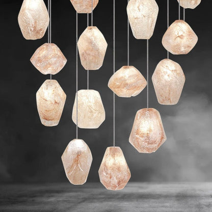 Nature-inspired round chandelier