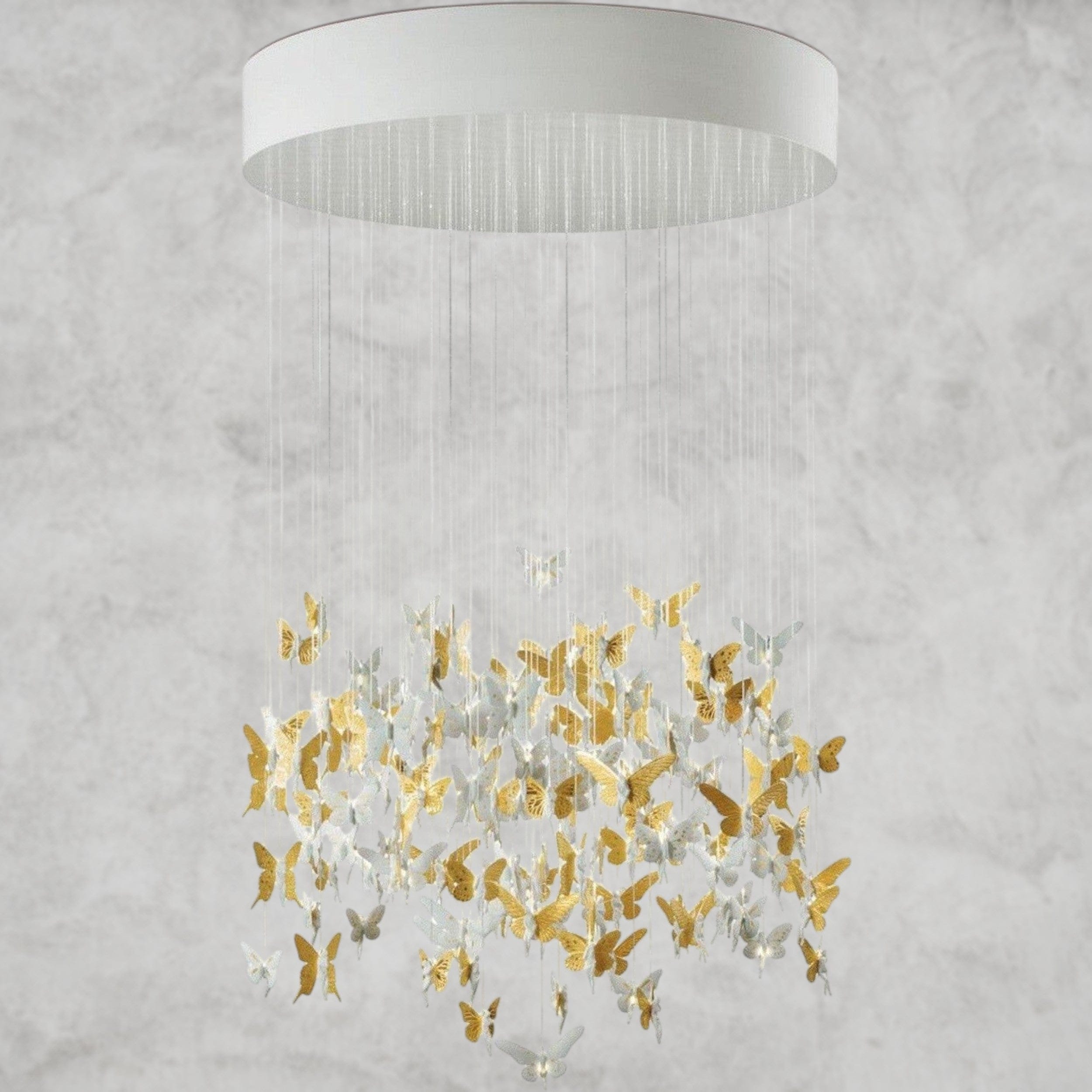 Golden Luster Niagara Chandelier 53"