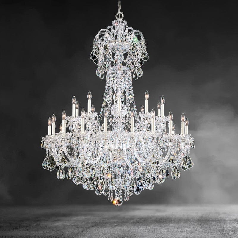 Silver / Clear Heritage Crystal Olde World Chandelier 48"