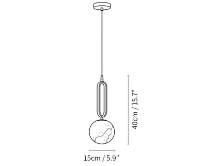 Orb Alabaster Pendant