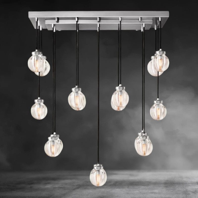 36" / Nickle Pearl Rectangular Chandelier 36", 54", 72"
