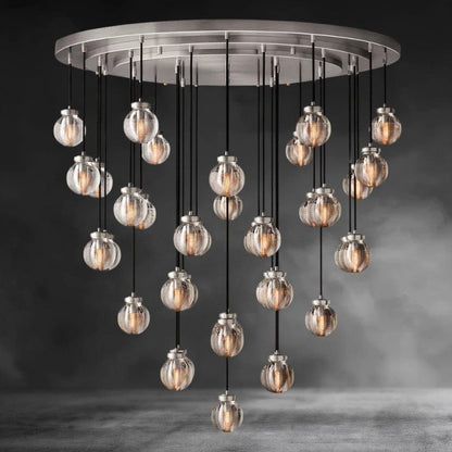 48" / Nickle Pearl Round Chandelier 38", 48", 60"