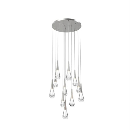 11-Lights / Nickle Pluvia 8/ 9/ 11 /12-Light Chandelier Pendant For Living room Family room Dining Room Bedroom
