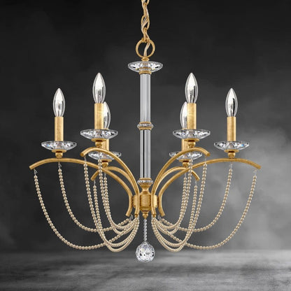 Priscilla Crystal Candlestick Chandelier 23"