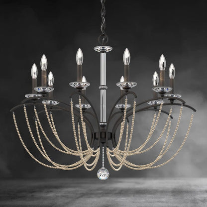 Priscilla Crystal Candlestick Chandelier 36"