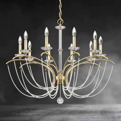 Priscilla Crystal Candlestick Chandelier 36"