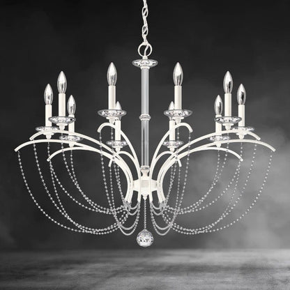 Priscilla Crystal Candlestick Chandelier 36"