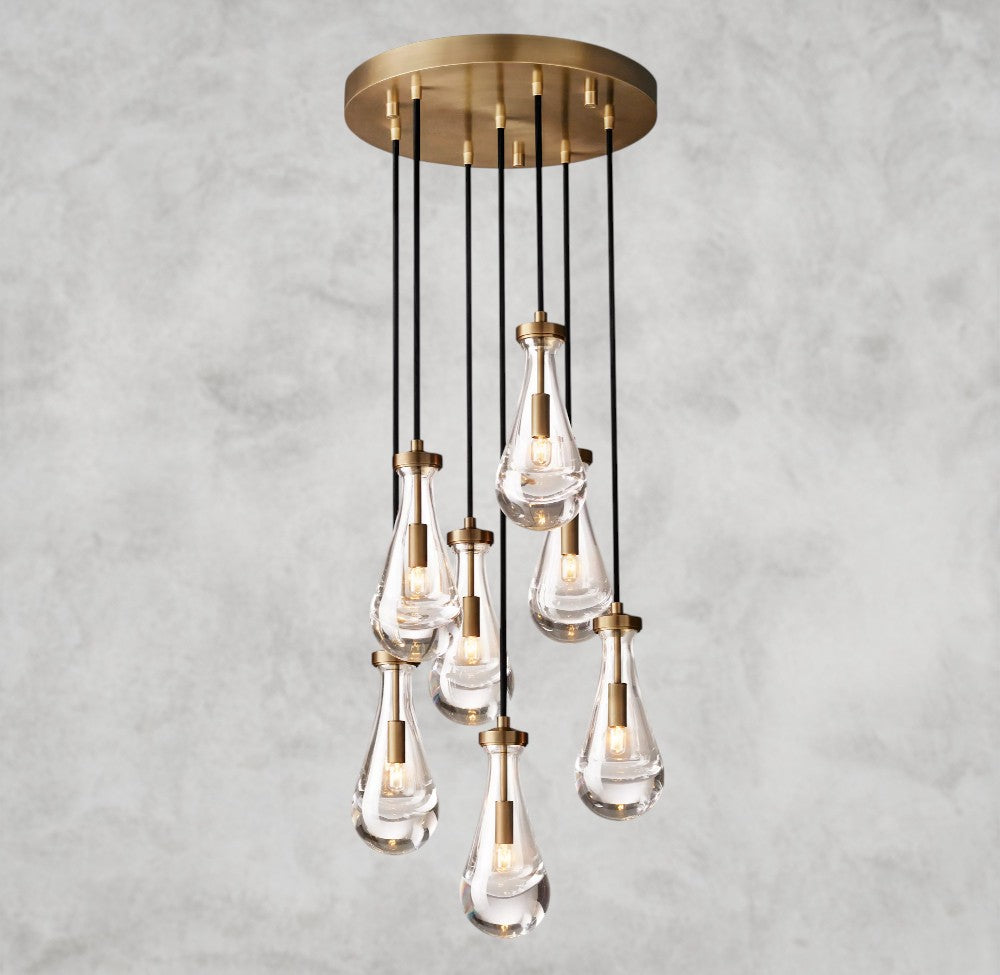 Rainner Round Glass Chandelier 18", 36", 47", 60"