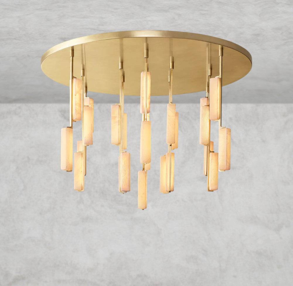 Audubon Alabaster Round Chandelier 24", 40", 56"