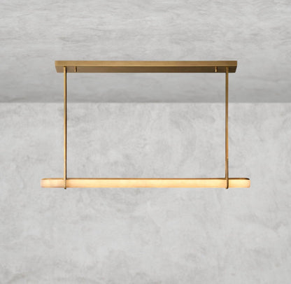 Audubon Alabaster Single Bar Linear Chandelier