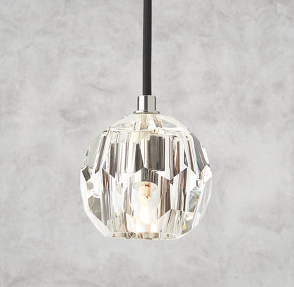 Boirig Clear/ Smoke Glass Cord Pendant
