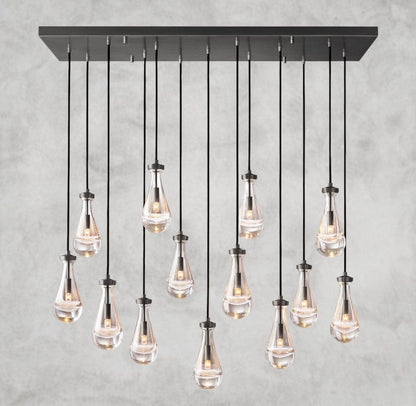 54" / Bronze Rain Rectangular Chandelier 54", 72"