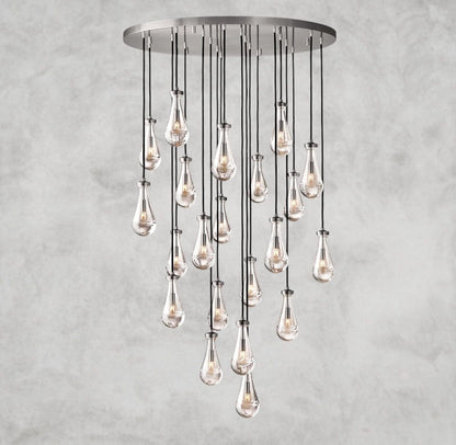47" / Nickle Rain Round Chandelier 18", 36", 47", 60"