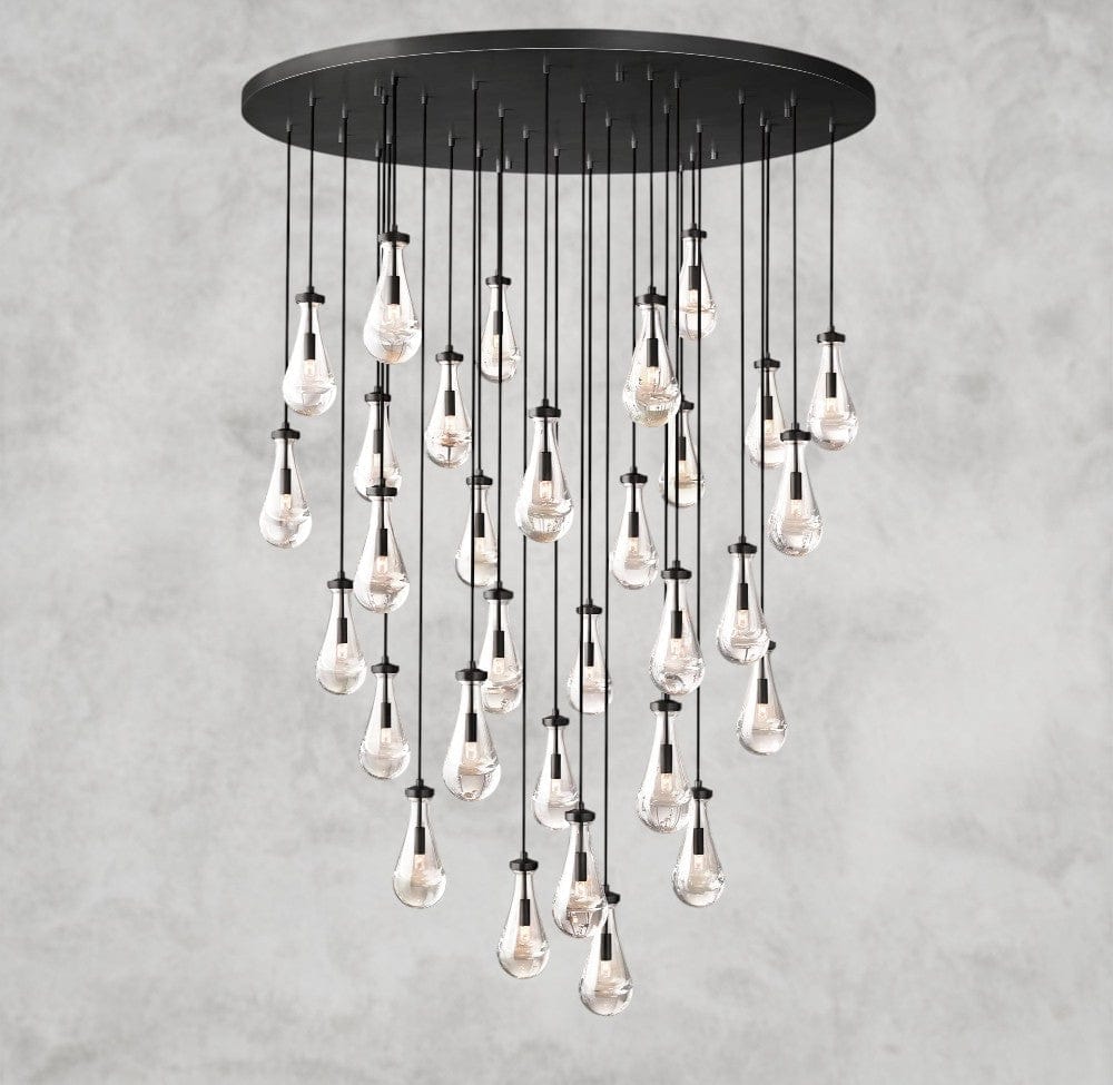 60" / Bronze Rain Round Chandelier 18", 36", 47", 60"
