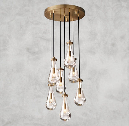 18" / Brass Rain Round Chandelier 18", 36", 47", 60"