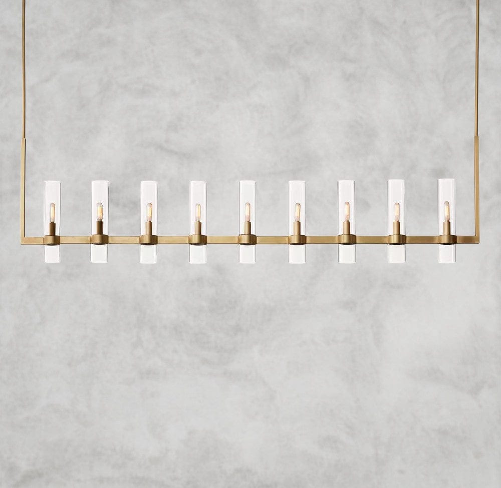 73" / Brass Ravelle Linear Chandelier 59", 73"