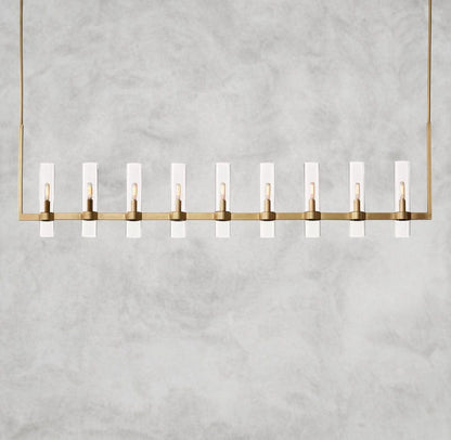 73" / Brass Ravelle Linear Chandelier 59", 73"