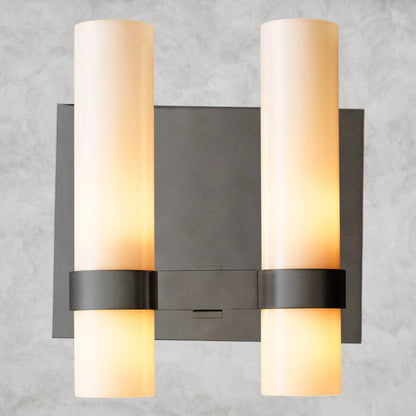 Ravelle Milk Glass Double Sconce