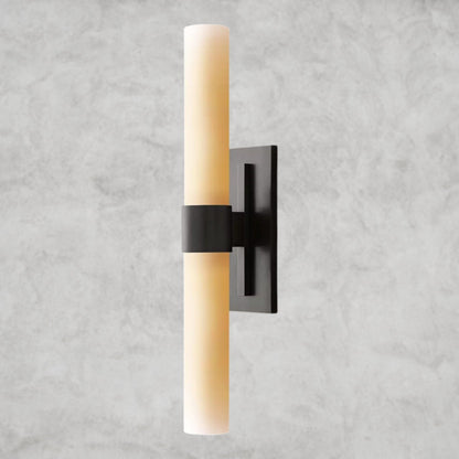Bronze Ravelle Milk Glass Linear Sconce